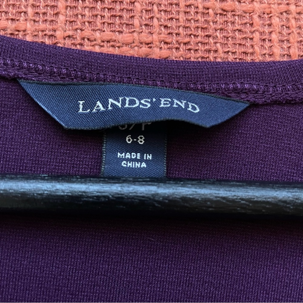 Lands' End Ponte Faux Wrap Mini Dress Size S (6 - 8) EUC - Picture 4 of 12